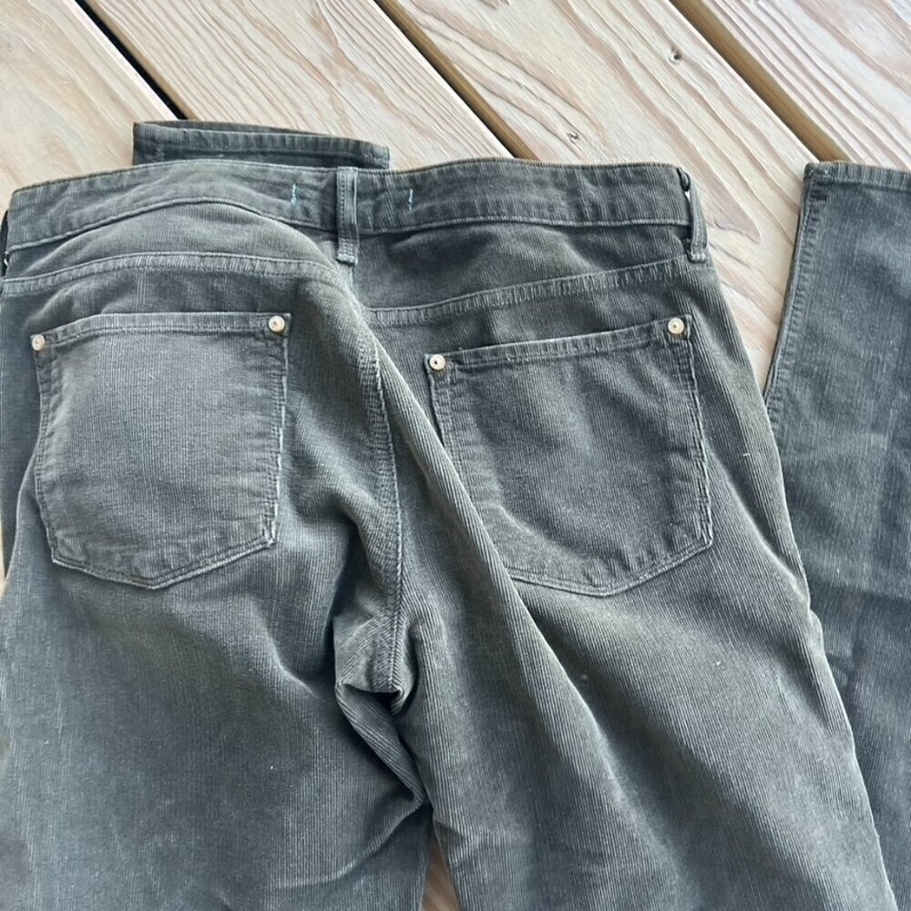** Vince Men's Corduroy Jeans Pants 32 Olive Green Slim - Picture 12 of 12